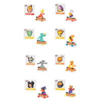 Teck Deck Free Riders Collectible Mini Skateboard Figure M01- Assorted