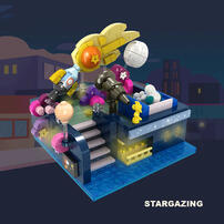 Peanuts Building Blocks Night Light - Rooftop After Dark (Stargazing)