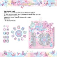 Hot Focus 2 in 1 Nail Diva Tie Dye Butterfy Manicure Nail Art Sticker