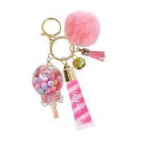 Hot Focus Trendy Lip Gloss with Key Chain - Assorted