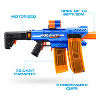 X-Shot Insanity Series 1 Motorised Clip Blaster (72Darts)