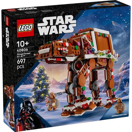 LEGO Star Wars Gingerbread At-At Walker, Christmas Craft Building Set 40806