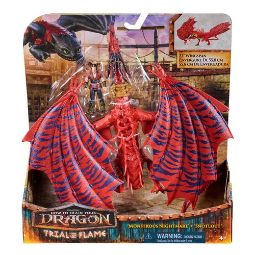 How to Train Your Dragon Viking and Dragon Figure - Nightmare & Snotlout