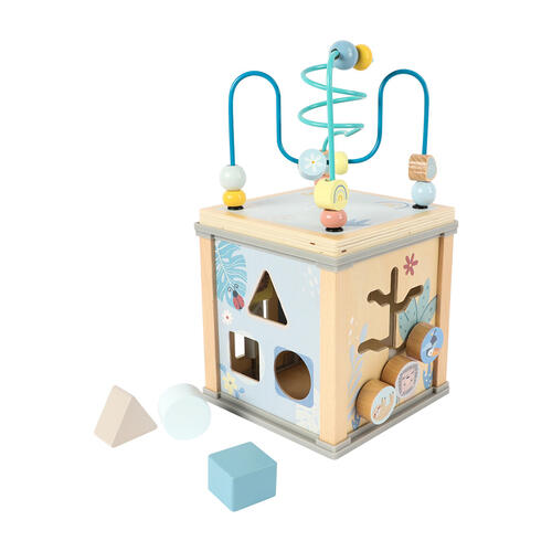 playpop Wooden Mini Activity Cube