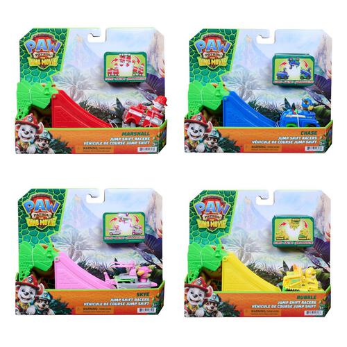 Paw Patrol The Dino Movie Jump Shift Racers - Assorted (1 Pc)