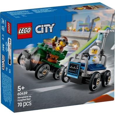LEGO City Airplane vs. Hospital Bed Race Car Pack 60459