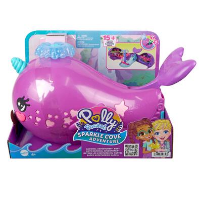 Polly Pocket Sparkle Cove Adventure Narwhal Adventurer Toy Boat