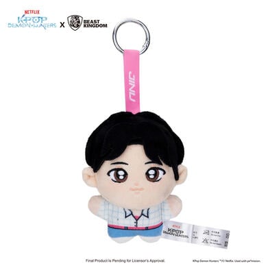 KPop Demon Hunters Flat Plush Keychain - Saja Boys Jinu (Soda Pop Version)