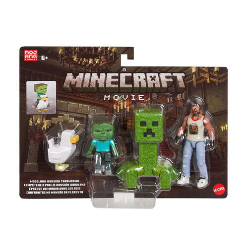 Minecraft A Minecraft Movie Woodland Mansion Throwdown Figure Pack