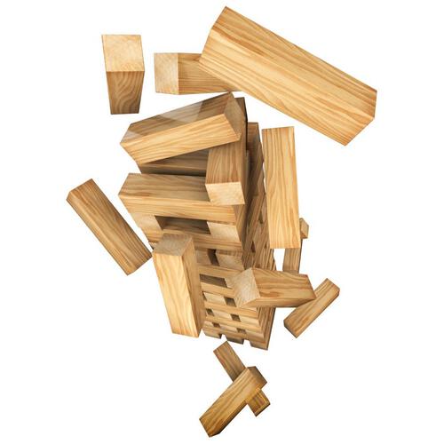 Cardinal Classics 48Pcs Wooden Jumbling Tower