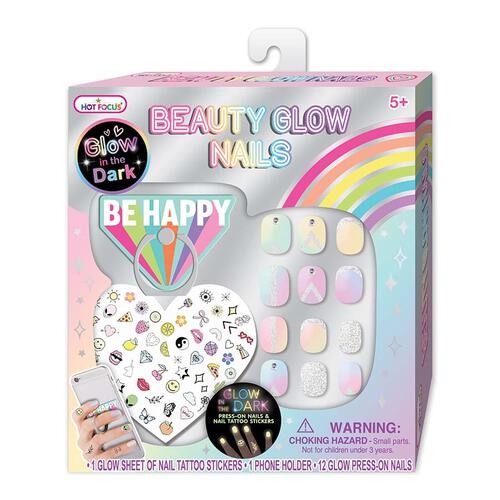Hot Focus Beauty Glow Nails Rainbow