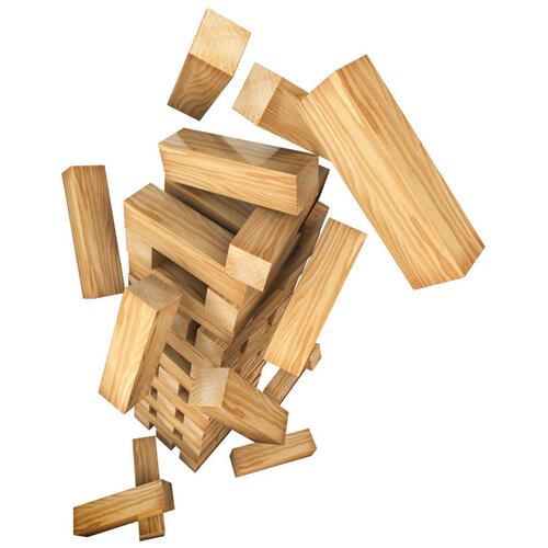 Cardinal Classics 48Pcs Wooden Jumbling Tower