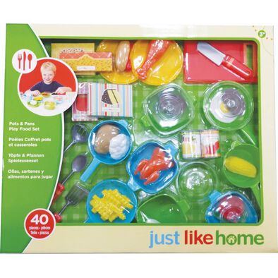 Just Like Home Pots and Pans Playfood Set