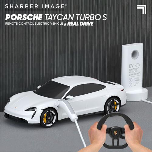 Sharper Image Toy RC Porsche Taycan Turbo S Real Drive 1:20 scale Vehicles Set