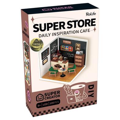 Robotime Rolife Super Store Plastic DIY Miniature Daily Inspiration Caf&eacute;