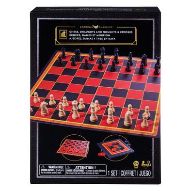 Cardinal Classics All In One Chess, Draughts And Noughts & Crosses Games