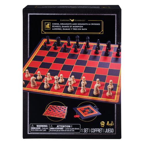 Cardinal Classics All In One Chess, Draughts And Noughts & Crosses Games
