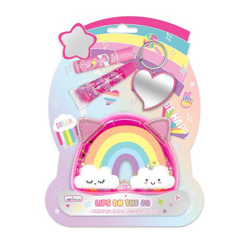 Hot Focus Lips On The Go Rainbow Lip Gloss Set