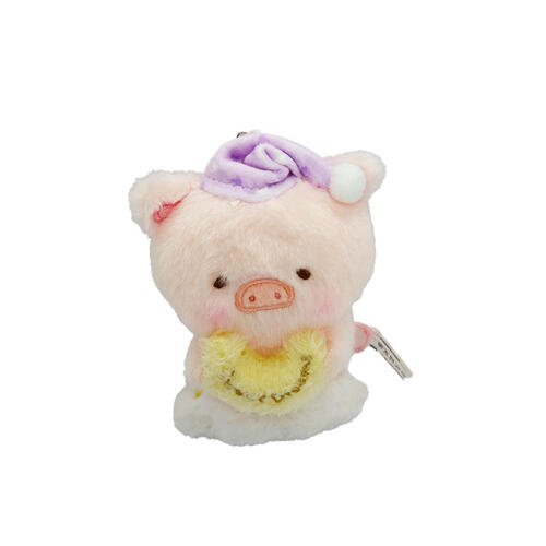 Lulu The Piggy Sweet Dream Series Good Night Plush Keychain