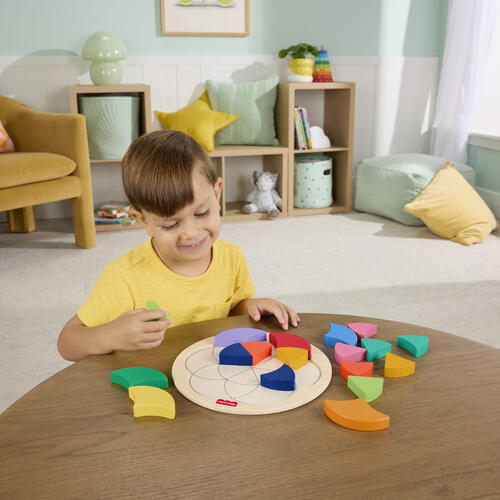 Fisher Price Wood Color Wheel Puzzle