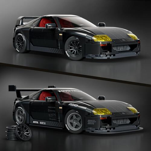 Mattel Brick Shop Hot Wheels Elite Series Toyota Supra (WMT) Black