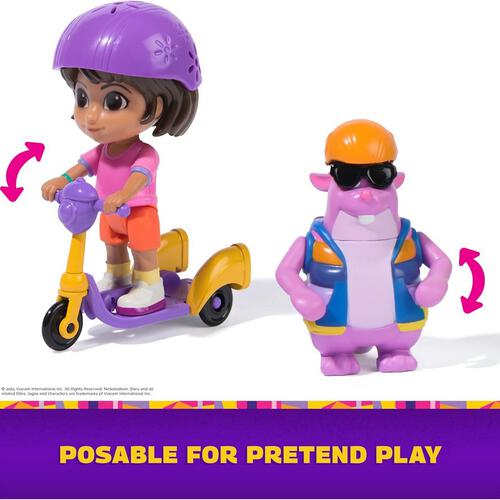 Dora Adventure Pack With 2 Figure And Accessories M02 - Assorted