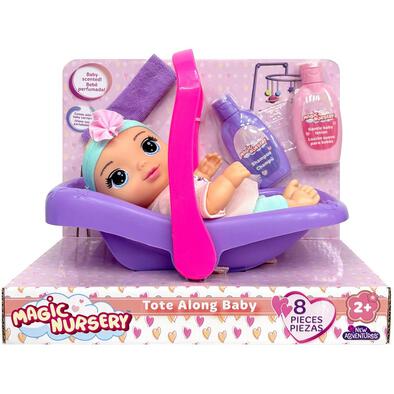 New Adventures Magic Nursery Tote Along Baby 8-Inch Doll