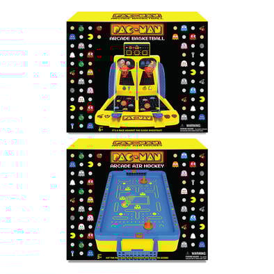 Ambassador Games Pac-Man Arcade Basketball & Air Hockey Combo Set