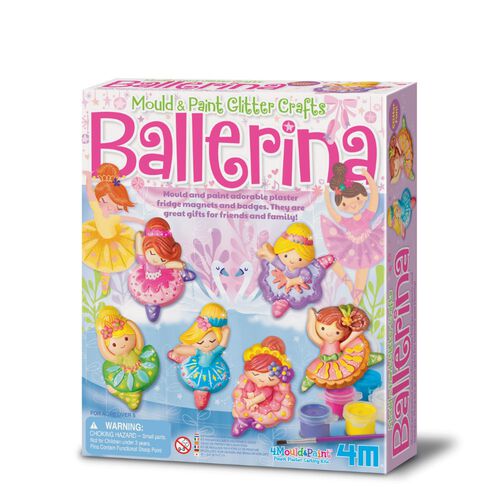 4M Ballerina Mould & Paint Glitter Crafts