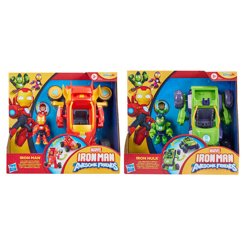 Marvel Iron Man and his Awesome Friends 2-In-1 Mech Suits & Vehicles - Assorted (1 Pc)