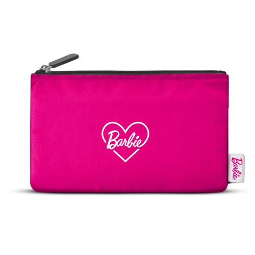 Barbie Canvas Pouch With Zip And Iron On Sticker