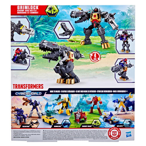 Transformers CYBERWORLD Grimlock Chomp &amp; Battle