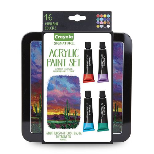 Crayola 16Ct Acrylic Paints In Tin