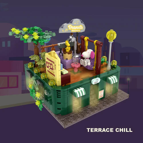 Peanuts Building Blocks Night Light - Rooftop After Dark (Terrace Chill)