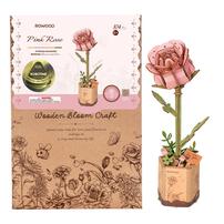 Robotime Rowood DIY Pink Rose 3D 