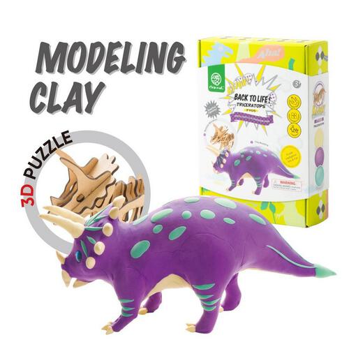 Robotime 3D Puzzle Clay Triceratops