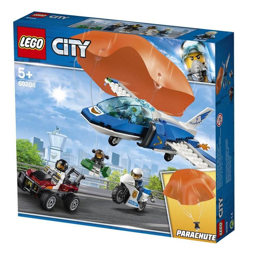 lego city sky police parachute arrest 60208