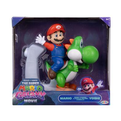 The Super Mario Galaxy Movie Mario Riding Yoshi Action Figure