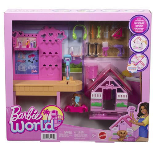Barbie World Build-A-Doghouse Playset
