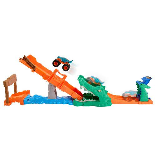 Hot Wheels Monster Truck Knock The Croc Challenge