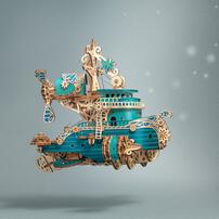 HowCat Dreamcatcher Dudu Ship Blue DIY 3D Wooden & Paper Puzzle