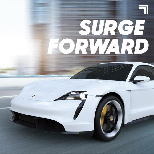 Sharper Image Toy RC Porsche Taycan Turbo S Real Drive 1:20 scale Vehicles Set