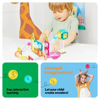Picasso Tiles 45pcs Mini Diamond Magnetic Marble Run Track Set