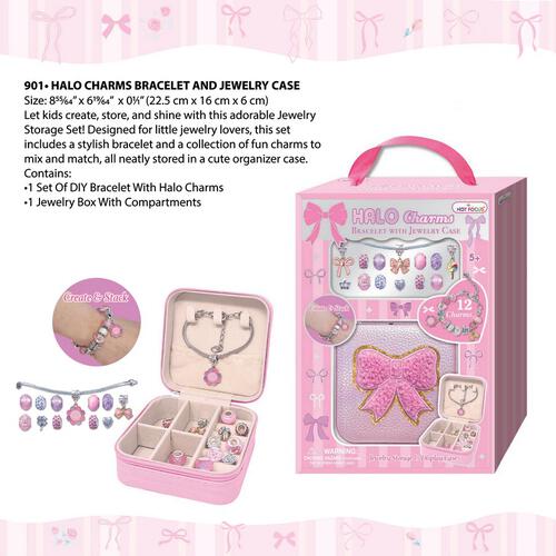 Hot Focus Halo Charms Bracelet & Jewelry Case Bowtiful Fashion Jewelry Accessories
