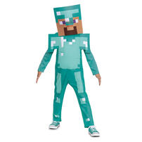 Minecraft Steve In Diamond Armor Child Costume (M)