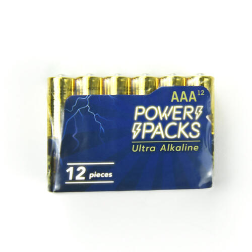 Power Packs Ultra Alkaline AAA Battery 12 PCS