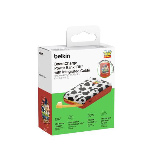 Belkin Power Bank 10K With Integrated Cable -Toy Story