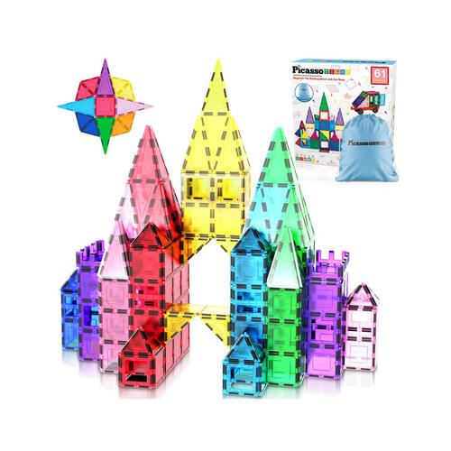 Picasso Tiles 61pcs Set with Drawstring Bag