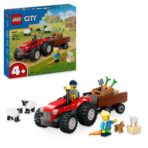 LEGO City Red Farm Tractor with Trailer & Sheep 60461