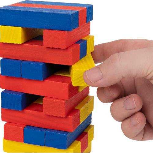 Cardinal Classics 48Pcs Rainbow Wooden Jumbling Tower